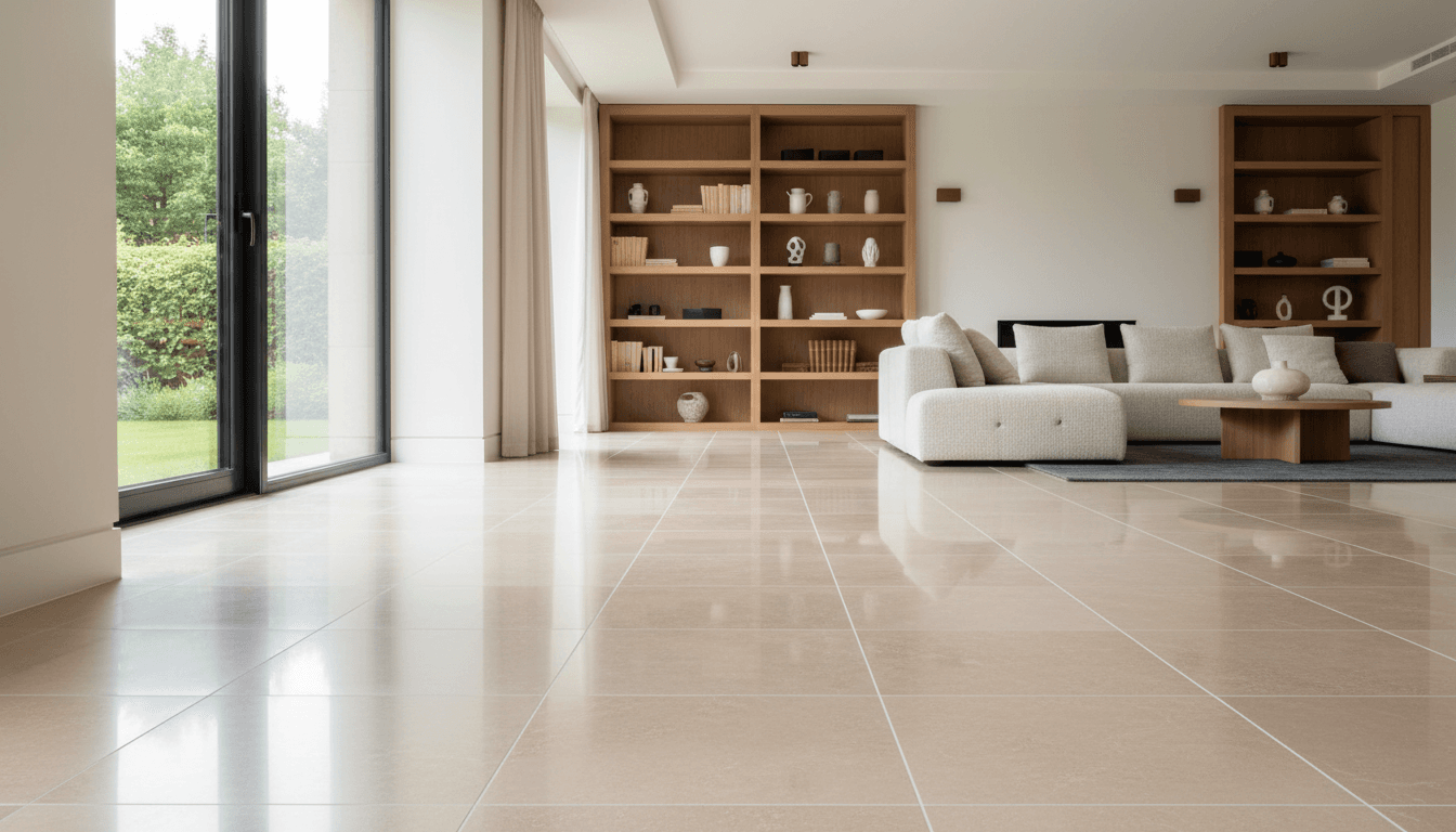 Professional flooring installation showcasing hardwood and tile options in a modern home