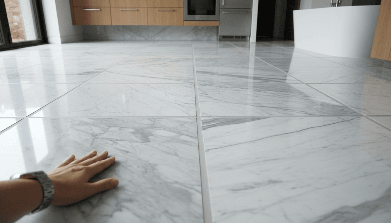 Tile flooring installation